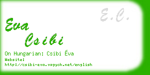 eva csibi business card